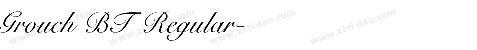 Grouch BT Regular字体转换